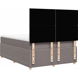 vidaXL Boxspringbett 140 x 200 cm Taupe