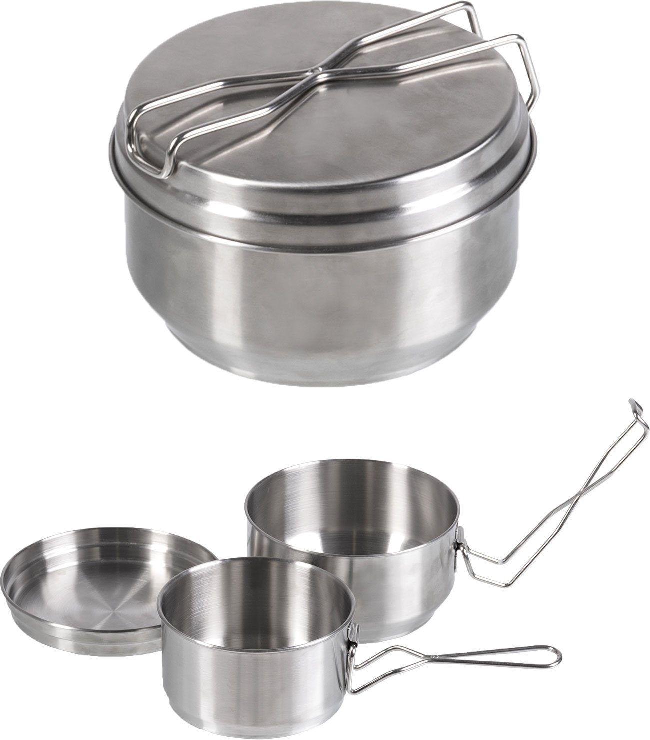 Mil-Tec Stainless Steel, ustensiles de cuisine 3 pièces - Argent