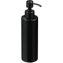 Relaxdays Seifenspender, 300 ml, Edelstahl, nachfüllbar, Seife, Duschgel, Badezimmer, Küche, Handseifenspender, schwarz