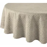 Tischdecke Outdoor Wetterfest, rutschfest & UV-Beständig in 7 Farben - Weichschaum PVC Tischdecke Abwaschbar & Waschbar bei 30°C - Gartentischdecke Oval 160x220 Beige