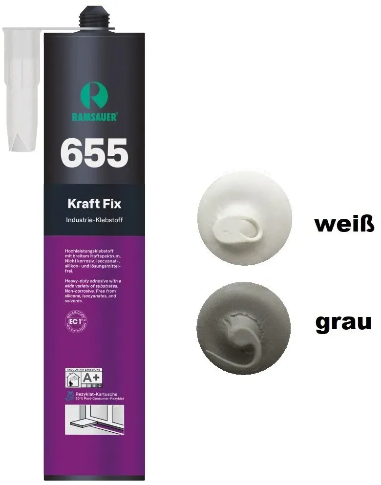 Ramsauer 655 Kraft Fix 1K Hybrid Klebstoff 450g Kartusche