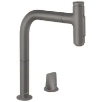 Hansgrohe Metris Select M71 200 2jet ausziehbar mit Schlauchbox brushed black