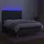 vidaXL Boxspringbett mit Matratze & LED Dunkelgrau 140x200 cm Stoff