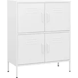 vidaXL Lagerschrank 80 x 101,5 x 35 cm Weiß