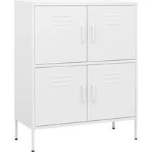 vidaXL Lagerschrank 80 x 101,5 x 35 cm Weiß