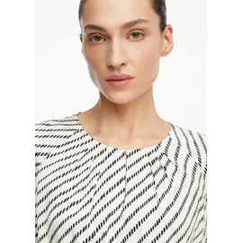 Comma, Satinbluse mit Raffung und All-over-Print - 46