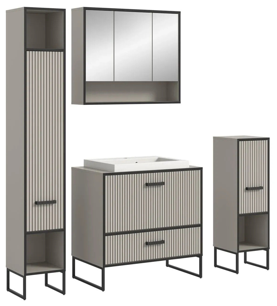 MID.YOU Badkombination BAGNO - B/H/T ca. 170.00x192.00x48.00