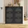 modfu Schuhschrank 118 x 115 x 25 cm 6 Klappenfächer / schwarz