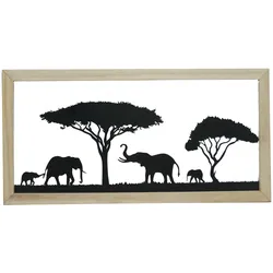 GILDE Wandrelief Savanne - schwarz