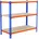 Simonrack Schwerlastregal Holz 100x100x40 cm Blau/Orange 3 Ebenen 150 kg Tragkraft pro Ebene