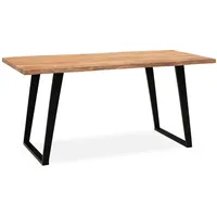KADIMA DESIGN Schreibtisch 120x60x76 cm Massivholz / Metall Computertisch