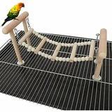 Vogelsitzstange, Kletterleiter Aus Holz, Spielgeräte Für Papageien, Vogelkäfig, Superma, Sunny