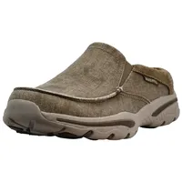 Skechers Herren Creston – Schlupfleinen Slipper, Khaki, 47.5 EU - 47.5 EU