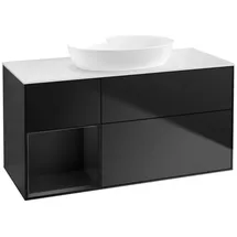 Villeroy & Boch Waschtischunterschrank 120 x 60,3 x 50,1 cm Schwarz Matt