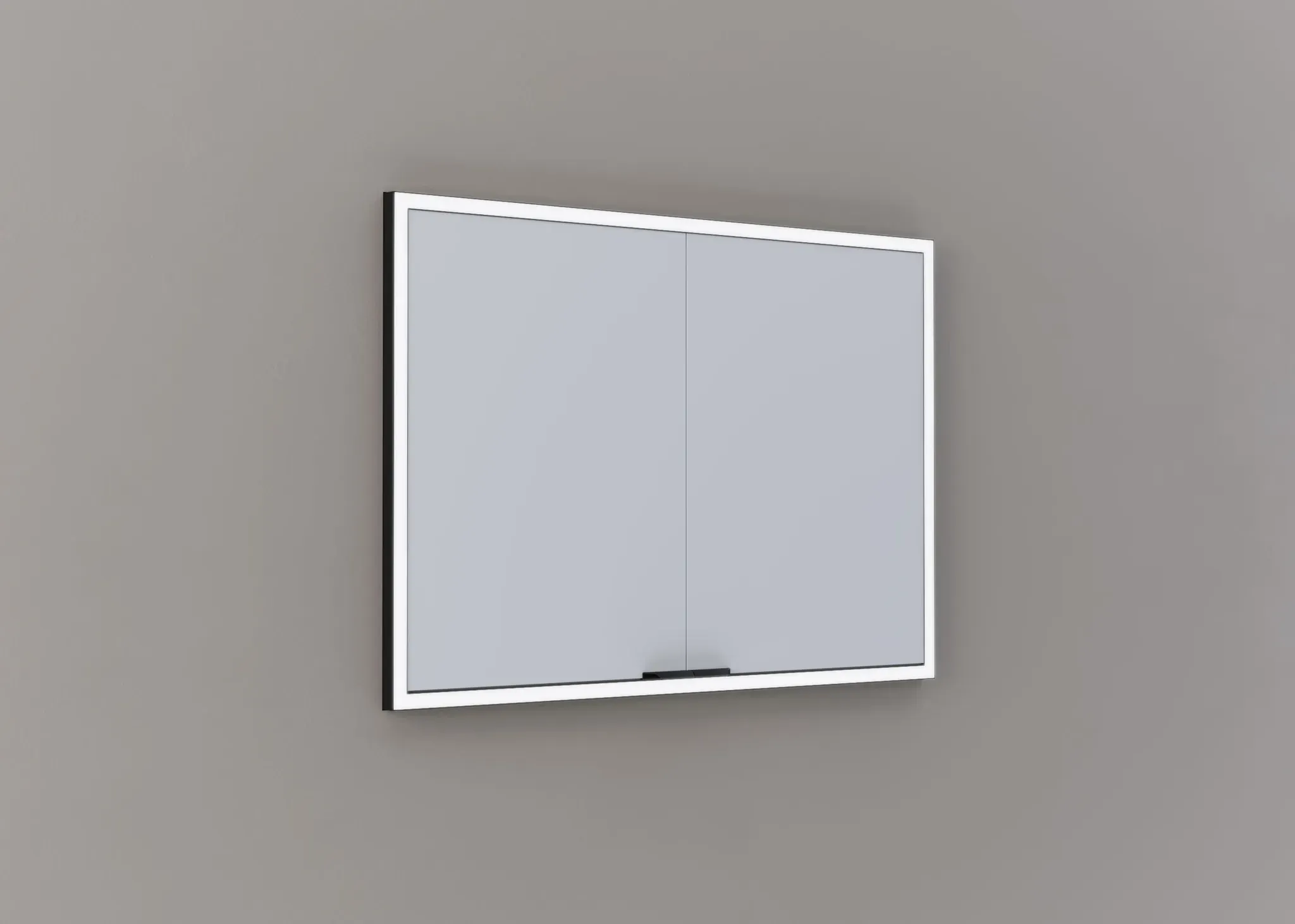 Thebalux Sunny Solana Einbau-Spiegelschrank 100cm - schwarz matt