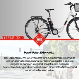 Telefunken Multitalent RC822 28 Zoll RH 48 cm weiß inkl. Fahrradkorb