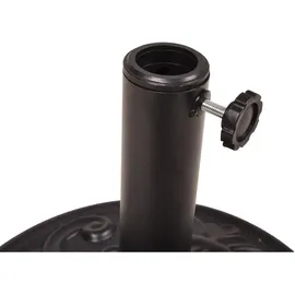 deluke Sonnenschirmständer POTI 12 kg Kunststoff Schwarz