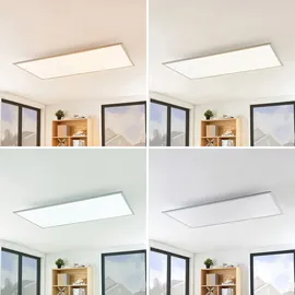 LINDBY Stenley 2 LED-Panel 120 x 60 cm Aluminium, dimmbar
