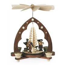 Müller Kleinkunst GmbH Seiffen Müller Erzgebirge Pyramide Waldleute Spanbaum natur 22x15x28cm