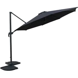 Garden Pleasure Deluxe-Ampelschirm Ø 300 cm anthrazit