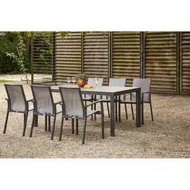 Siena Garden Silva Gartentisch 220 x 100 x 74 cm anthrazit/grau