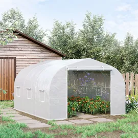 Outsunny Garten-Tunnelgewächshaus 3,5 x 3 x 2 m