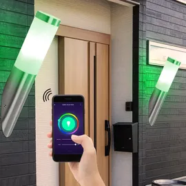 ETC Shop Wandleuchte RGB LED spritzwassergeschützt dimmbar Silber