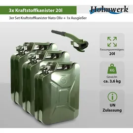 Baumarktplus Benzinkanister Olivgrün 20 l