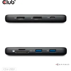 Club 3D 8-in-1 - Dockingstation - für Desktop, Laptop