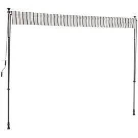 Konifera Klemmmarkise 300 x 150 cm Grau/Weiß