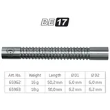 BULL'S Dartpfeil BE-17 Barrel Silber