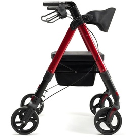 Vermeiren Goliat XXL Rollator mit verstellbarer Sitzhöhe, rot