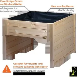 Dobar Mährobotergarage mit integriertem Pflanzkasten 79 x 73 x 56 cm