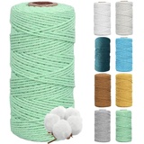 Makramee Garn doppelt gedreht,makramee garn 1mm,Macrame Cord,Seil Garn für Makramee,Rollen mit natürlichen Farben,Makrame Garn zum Basteln,Makramee Baumwollgarn für DIY Handwerk,(Set 8 Farben)