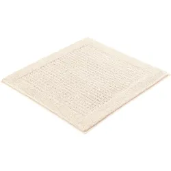 Badematte KLEINE WOLKE "Net", beige (natur), H:17mm, Baumwolle, Badematten, Badteppich, Uni Farben, rutschhhemmend