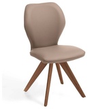 Niehoff Sitzmöbel Colorado Trend-Line Design-Stuhl Wild-Nussbaum/Polyester - 180° drehbar Atlantis sand