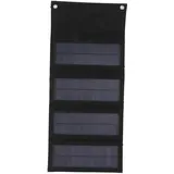 SEAFRONT 12 W Faltbares Solarpanel, 4-Fach Tragbar, Monokristallines Solarpanel-Ladegerät für Outdoor-Camping, Wandern (Schwarz)