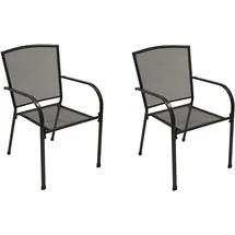 DEGAMO Gartensessel Classic 55,5 x 57 x 87 cm grau 2 St.