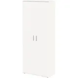 FMD Mehrzweckschrank FMD "Inca 3", weiß (weiß perl), B:73,3cm H:184cm T:34,4cm, Holzwerkstoff, Schränke, Mehrzweckschrank, viel Stauraum, mit oder ohne Spiegel