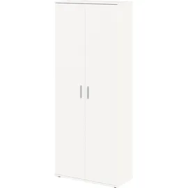 FMD Mehrzweckschrank FMD "Inca 3", weiß (weiß perl), B:73,3cm H:184cm T:34,4cm, Holzwerkstoff, Schränke, Mehrzweckschrank, viel Stauraum, mit oder ohne Spiegel