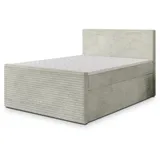 masseno Boxbett, Hellgrau, Holz, 160x200 cm Schlafzimmer, Betten, Boxspringbetten