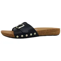 FitFlop für Damen. HF1-001 iQushion Ledersandalen schwarz (38), Öko-Leder,