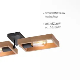 just light. Just Light 2-flg. rechteckig Holz schwarz