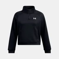 Under Armour Fleece Pro Halbreißverschluss-sweatshirt - Black White -