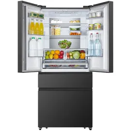 Hisense RF540N4SBF2 French Door (480 l, 1817 mm hoch, Schwarz)