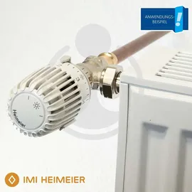 HEIMEIER V-exakt II Thermostatventil Eck 3/8 Zoll vernickelt