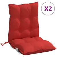 VidaXL Niedriglehner-Auflagen 2 Stk. Rot Oxford-Gewebe