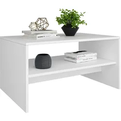 Skye Decor, Apollon- Apollon OLV, Weiß, Couchtische, 46,8x90x45 cm, 100% Melaminbeschichtete Partikelplatte