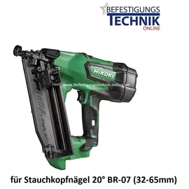 Hikoki Akku Nagler Stiftnagler Stauchkopfnagler NT1865DA Basic HSC 32-65mm für 20° Stauchkopfnägel