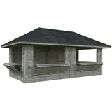 Palmako Marktstand Bianca Set112 Grau Tauchgrundiert 588 cm x 300 cm FSC®